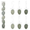 PASCOA ENFEITEOVO PLT PVC C/ 6 UND (VERDE) 6cm
