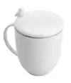 CANECA PORCELANA C\TAMPA E INFUSOR BIRDS