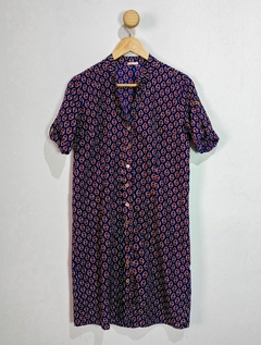 Vestido camisão retrô _ Tam.38 - Catavintage Brechó