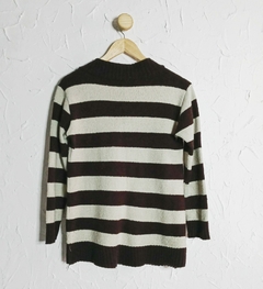 Suéter de lã listrado_ Tam. M - Catavintage Brechó