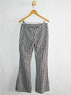 Calça flare em malha tweed - Catavintage Brechó