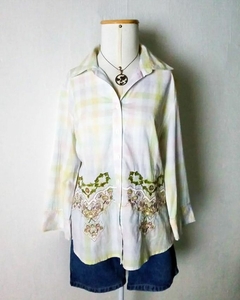 camisa vintage bordada_ Tam. G na internet