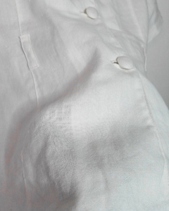 camisa vintage de Linho _ Tam. G - Catavintage Brechó
