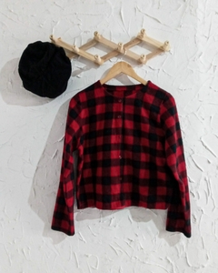 casaco cropped xadrez - loja online