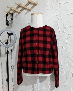 casaco cropped xadrez - comprar online