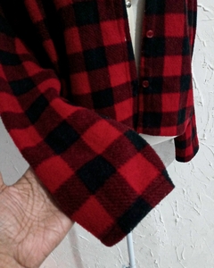 casaco cropped xadrez - Catavintage Brechó