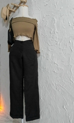 Calça Alfaiataria risca de giz- Tam. G - loja online