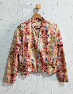Jaqueta blazer estampada- Tam. 38