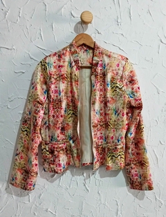 Jaqueta blazer estampada- Tam. 38 - comprar online