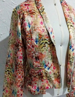 Jaqueta blazer estampada- Tam. 38 - loja online