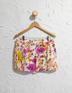 Saia Assimétrica floral _ Tam. 40 - comprar online