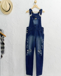 Macacão jeans feminino_ tam. G - Catavintage Brechó