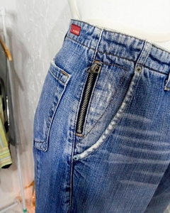 Pantacourt jeans M. Officer_ tam.42 - Catavintage Brechó