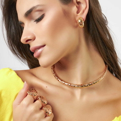 Argola Sama, banhada a ouro 18k - comprar online