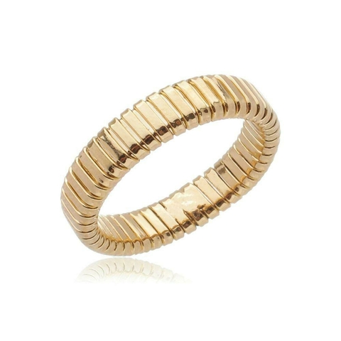 Anel Snake Flat Slim banho ouro 18k