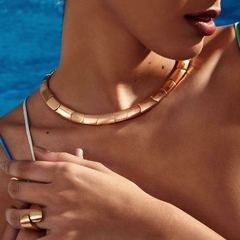 Anel Full Circle, banho acetinado, ouro 18k - comprar online