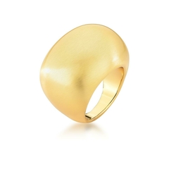 Anel Fashion banho acetinado ouro 18k