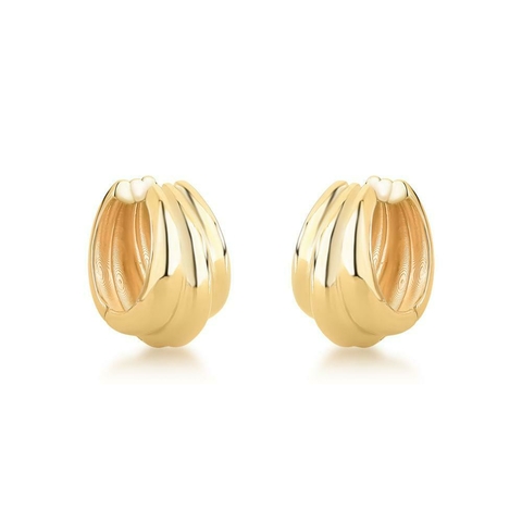 Argola Basic Buds banho ouro - comprar online