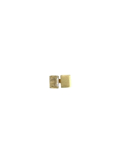 Anel Divine com pedra natural banho ouro acetinado