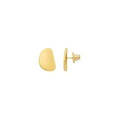 Brinco Go Flat, banhado em ouro acetinado