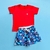 Conjunto Juvenil Camisa Vermelha + Short 001
