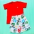 Conjunto Juvenil Camisa Vermelha + Short 006