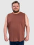 Regata Masculina Básica Plus Size - Marrom