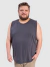 Regata Masculina Básica Plus Size - Chumbo