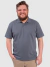 Camisa Polo Plus Size Masculino Piquet - Chumbo