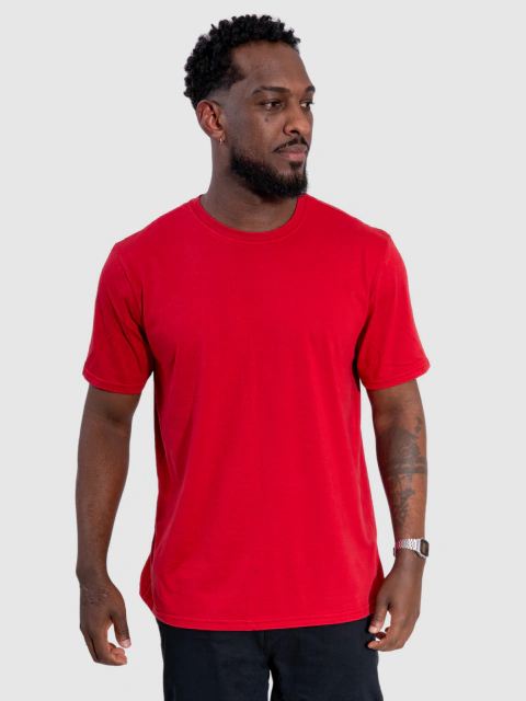 Camiseta Masculina Algodão - Vermelho