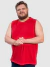 Regata Masculina Básica Plus Size - Vermelho