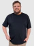 Camiseta Masculina Básica Plus Size - Preto