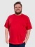 Camiseta Masculina Básica Plus Size - Vermelho