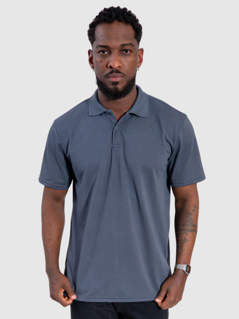Camisa Polo Masculino Piquet - Chumbo