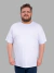 Camiseta Masculina Básica Plus Size - Branco