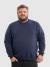 Blusa Moletom Gola Careca Plus Size Masculino - Marinho