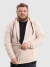 Casaco Moletom Zíper Plus Size Masculino - Caqui - comprar online