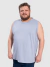 Regata Masculina Básica Plus Size - Cinza