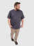 Camiseta Masculina Básica Plus Size - Chumbo - comprar online