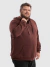 Casaco Moletom Zíper Plus Size Masculino - Marrom - comprar online