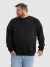 Blusa Moletom Gola Careca Plus Size Masculino - Preto - comprar online