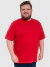 Camiseta Masculina Básica Plus Size - Vermelho - comprar online
