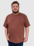 Camiseta Masculina Básica Plus Size - Marrom - comprar online