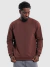 Blusa Moletom Gola Careca Masculino - Marrom