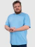 Camiseta Masculina Básica Plus Size - Celeste - comprar online