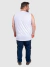 Regata Masculina Básica Plus Size - Branco na internet