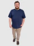 Camiseta Masculina Básica Plus Size - Marinho na internet