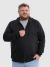 Casaco Moletom Zíper Plus Size Masculino - Preto
