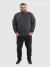 Blusa Moletom Gola Careca Plus Size Masculino - Chumbo na internet