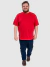 Camiseta Masculina Básica Plus Size - Vermelho na internet